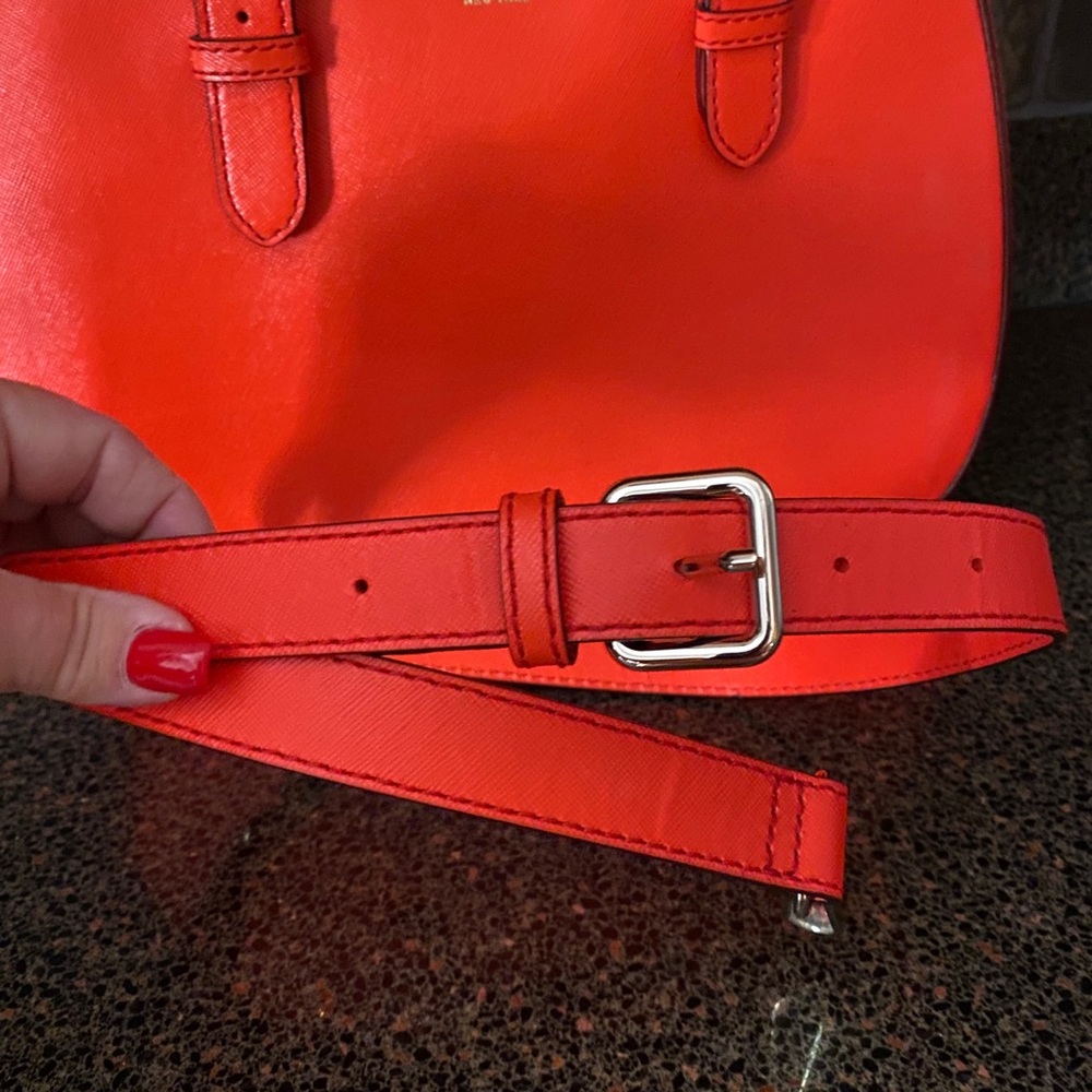 🎉SOLD🎉Kate Spade Orange Saffiano Satchel Handbag - Picture 10 of 13